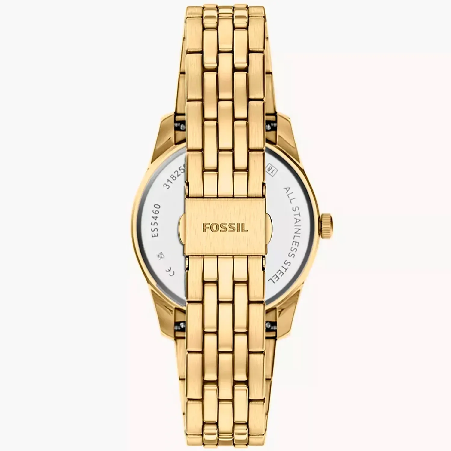 Fossil - Montre Scarlette Femme Bracelet Acier Doré Cadran Vert 4