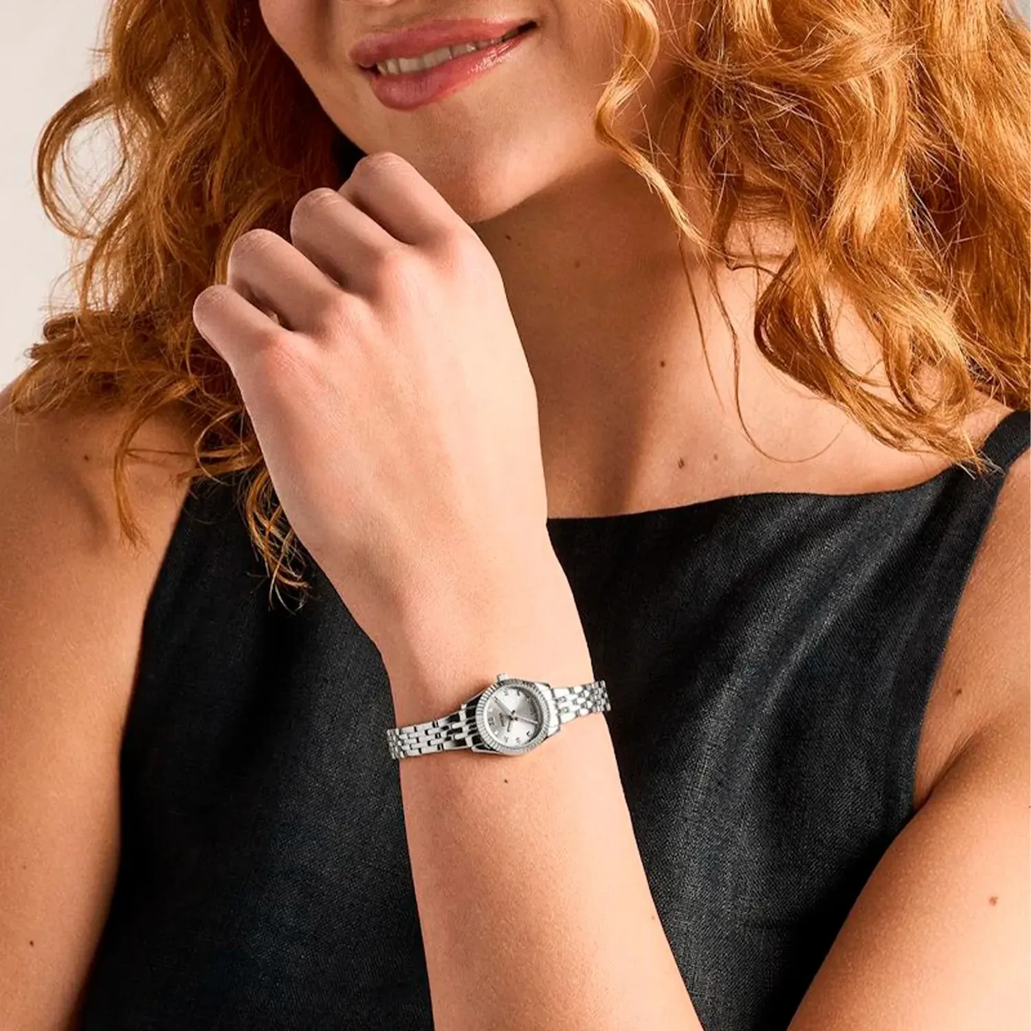 Fossil - Montre Scarlette Mini Femme Bracelet Acier Argenté Cadran Blanc 2