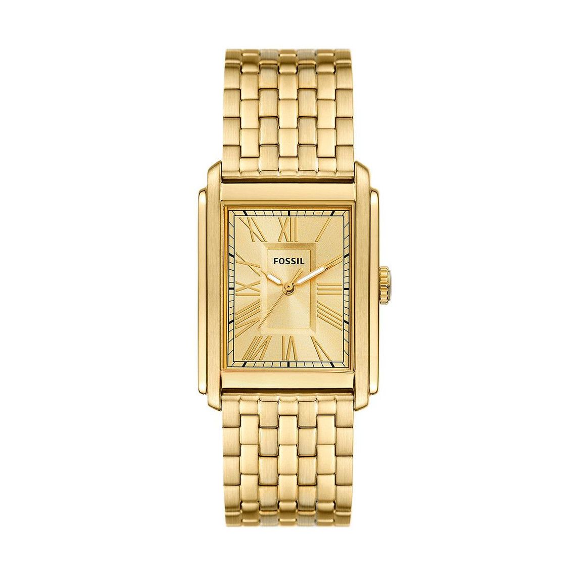 Fossil - Montre Carraway Homme Bracelet Acier Doré Cadran Doré