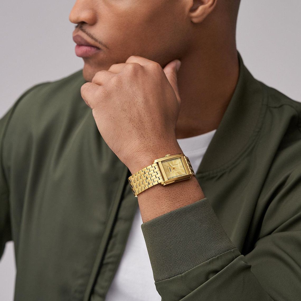 Fossil - Montre Carraway Homme Bracelet Acier Doré Cadran Doré 2
