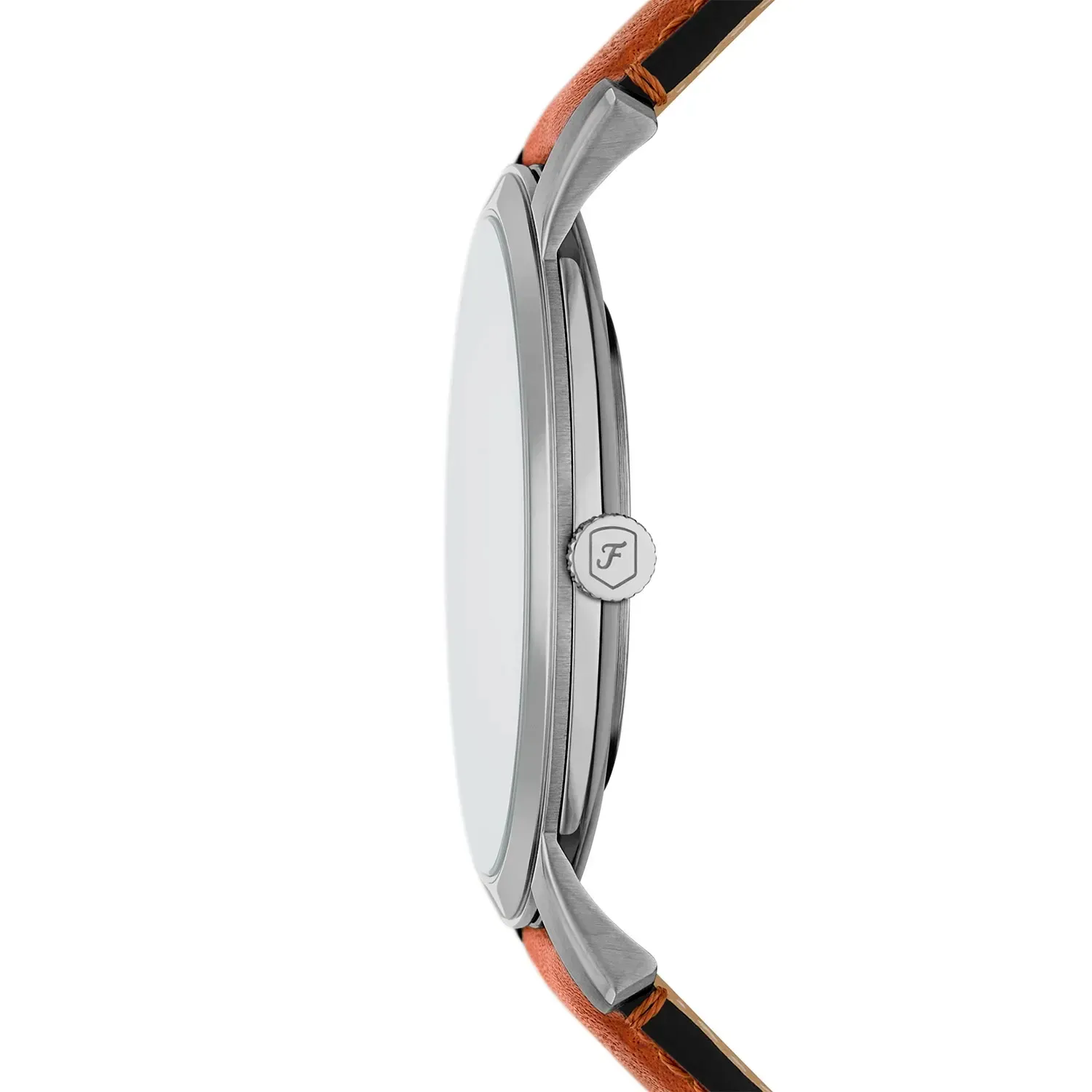 Fossil - Montre Minimalist Multifonction Homme Bracelet Cuir Marron Cadran Vert 3