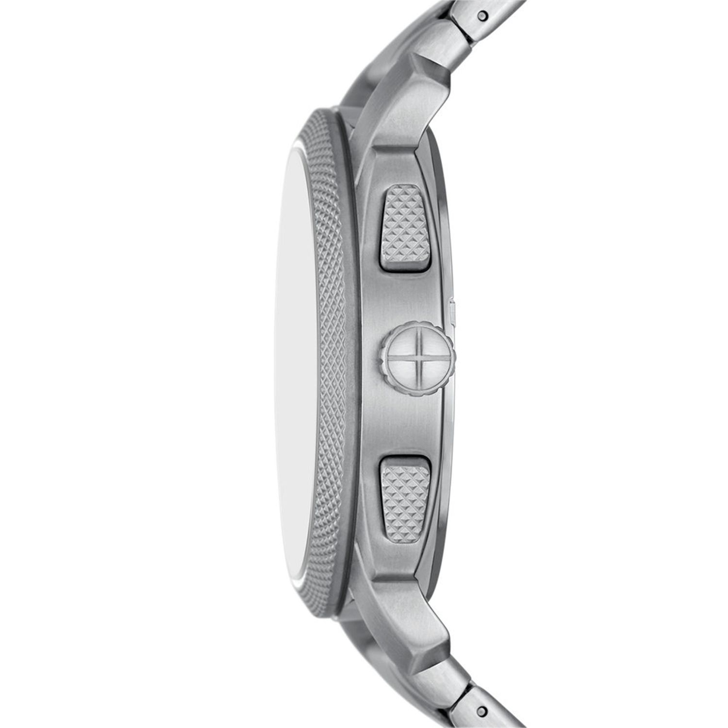 Fossil - Montre Machine Chronographe Homme Bracelet Acier Argenté Cadran Bleu 4