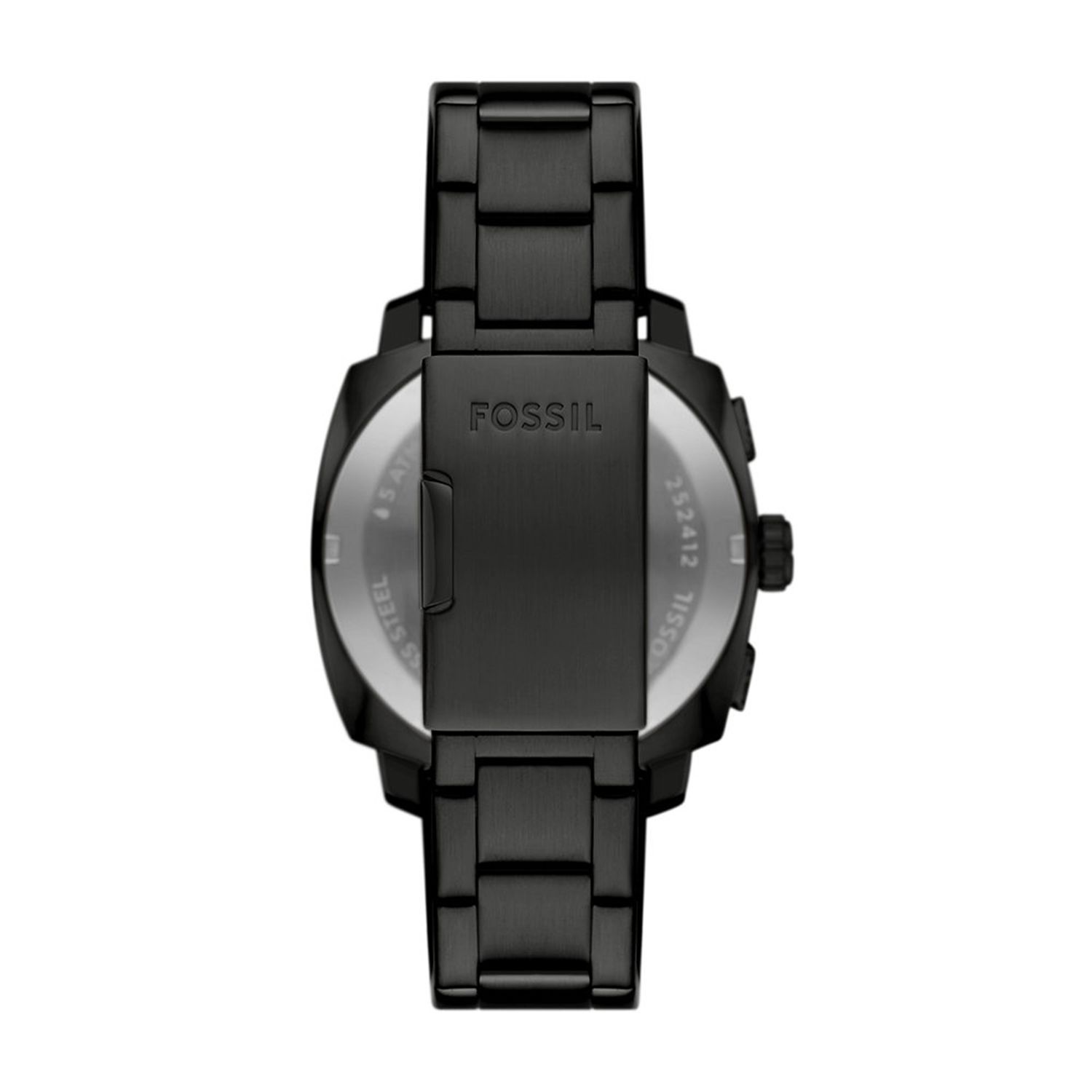 Fossil - Montre Machine Chronographe Homme Bracelet Acier Noir Cadran Noir 3