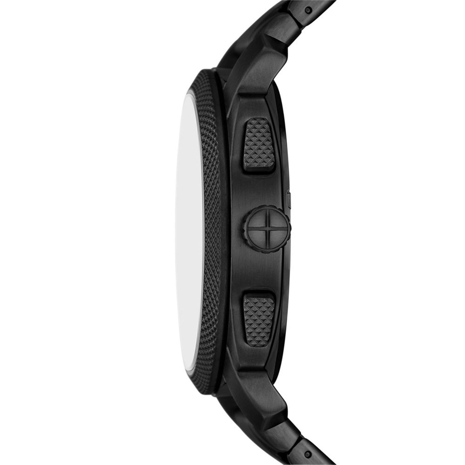 Fossil - Montre Machine Chronographe Homme Bracelet Acier Noir Cadran Noir 4