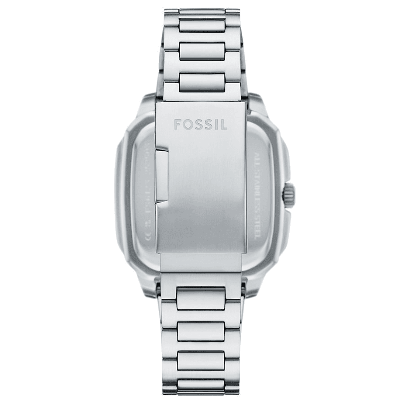 Fossil - Montre Crosby Homme Bracelet Acier Argenté Cadran Bleu 2