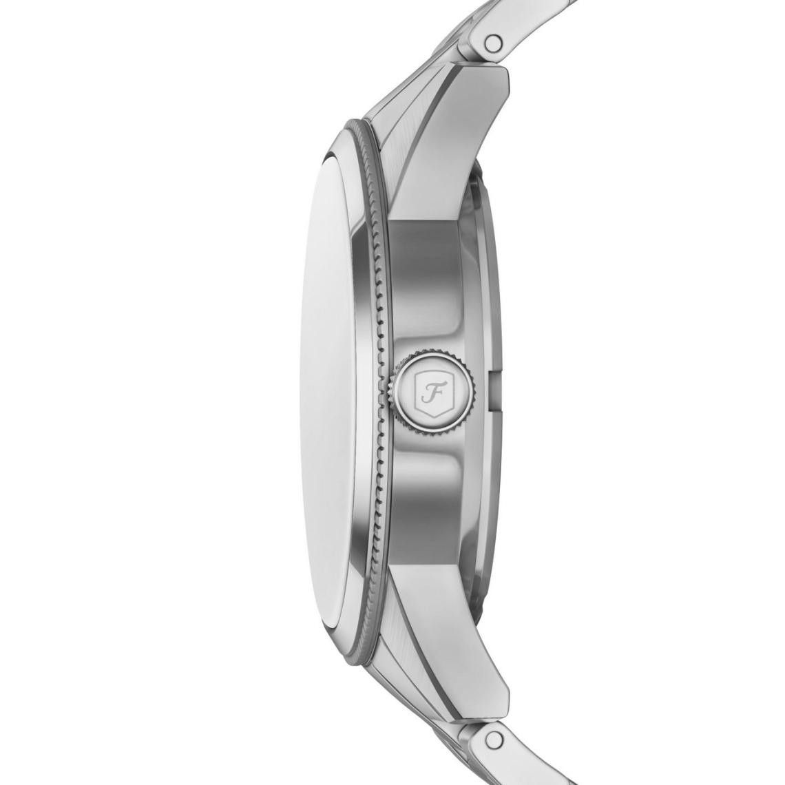 Fossil - Montre Pearson Multifonction Homme Bracelet Acier Argenté Cadran Bleu 4