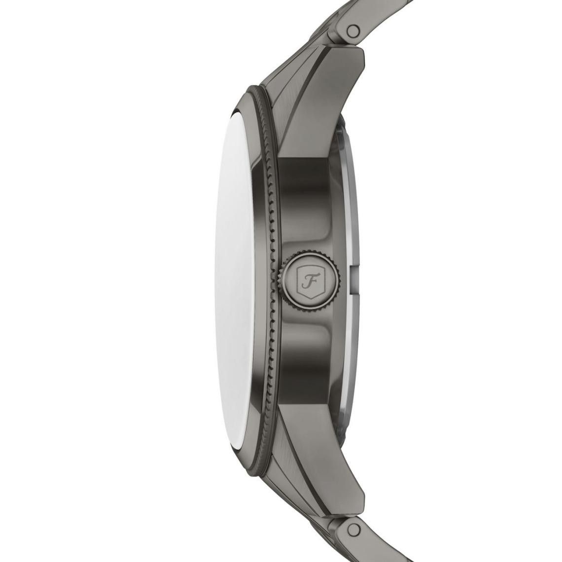 Fossil - Montre Pearson Multifonction Homme Bracelet Acier Gris Cadran Noir 4