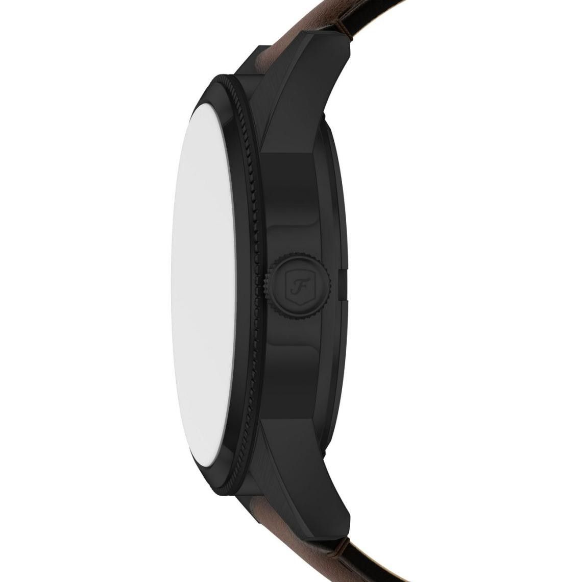 Fossil - Montre Pearson Multifonction Homme Bracelet Cuir Marron Cadran Noir 4