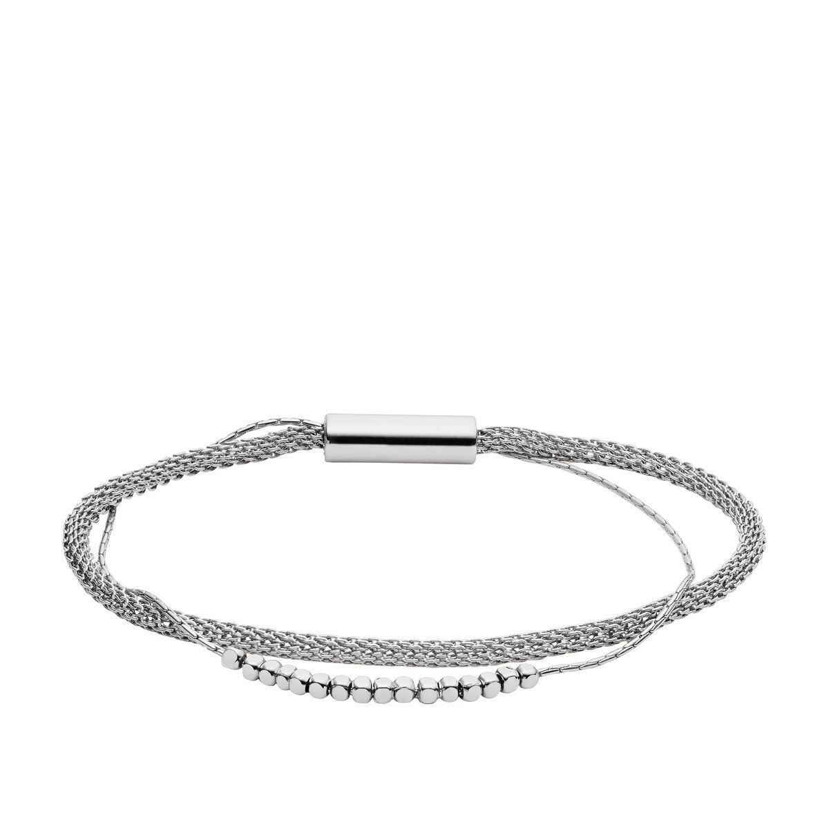 Fossil - Bracelet Multi-Rangs Femme Argenté