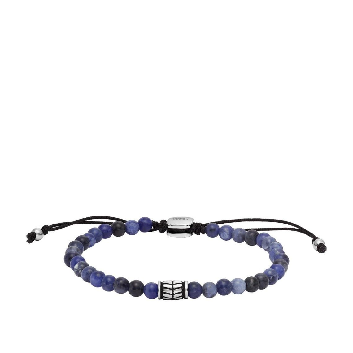 Fossil - Bracelet Coulissant En Perles Homme Bleu