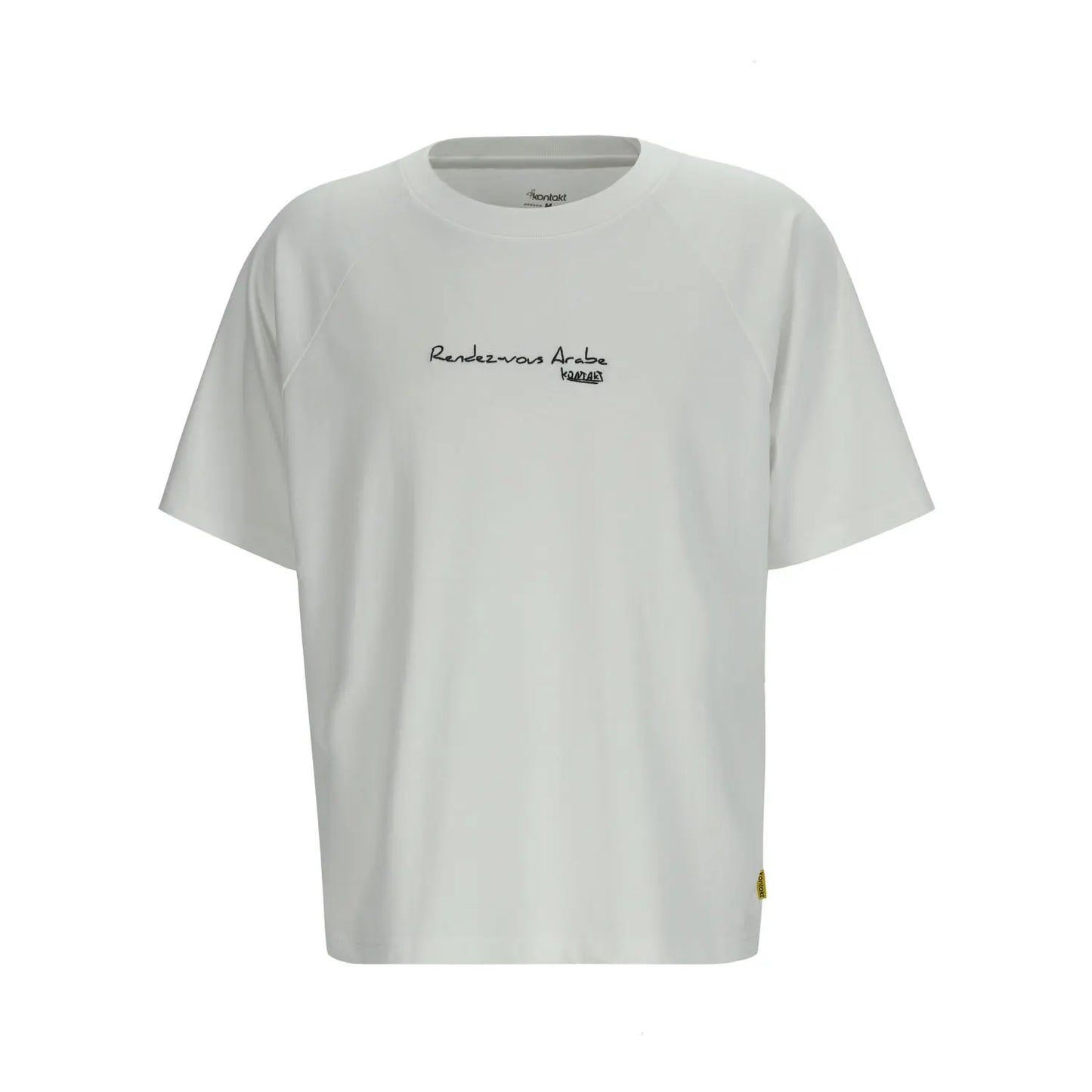 Kontakt - T-shirt boxy homme manches courtes raglan Rendez-vous Arabe - Blanc 2