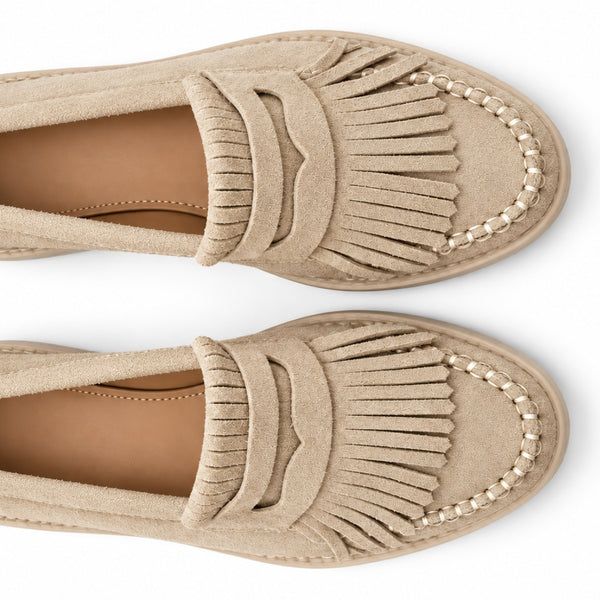 Seaside - Mocassin en Daim à Franges H26-F091 - Kaki 2