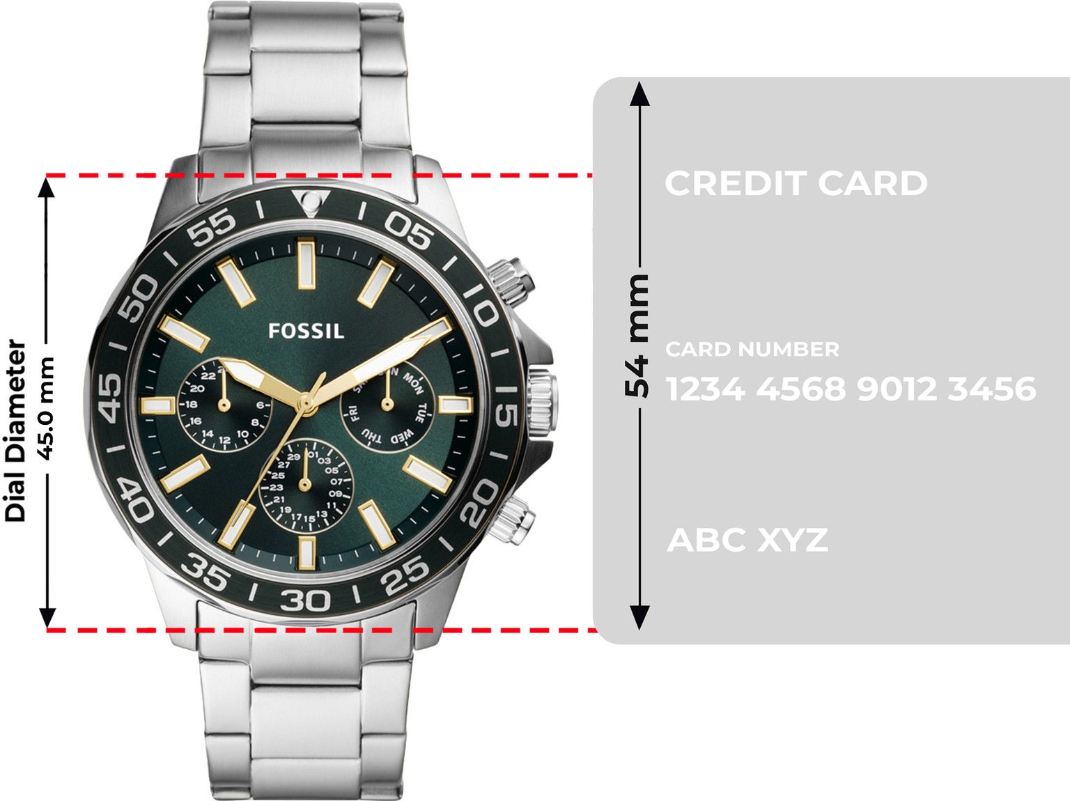 Fossil - Montre Homme Argentée Cadran Vert BQ2492 6