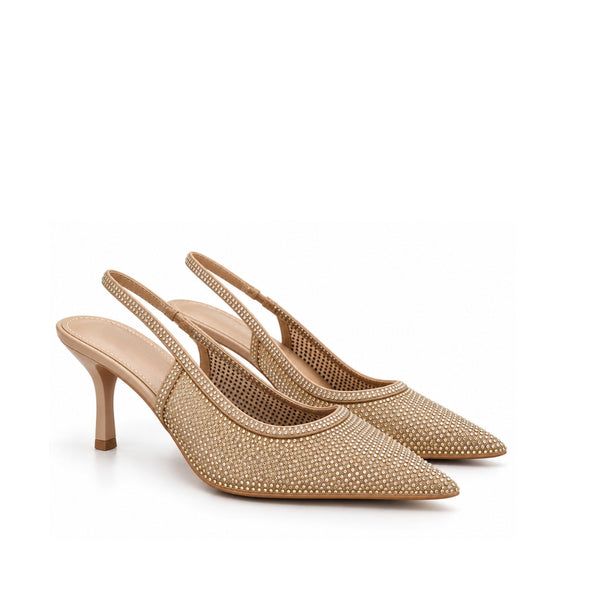 Seaside - Slingback Soirée Talon H26-F302 - Kaki 2