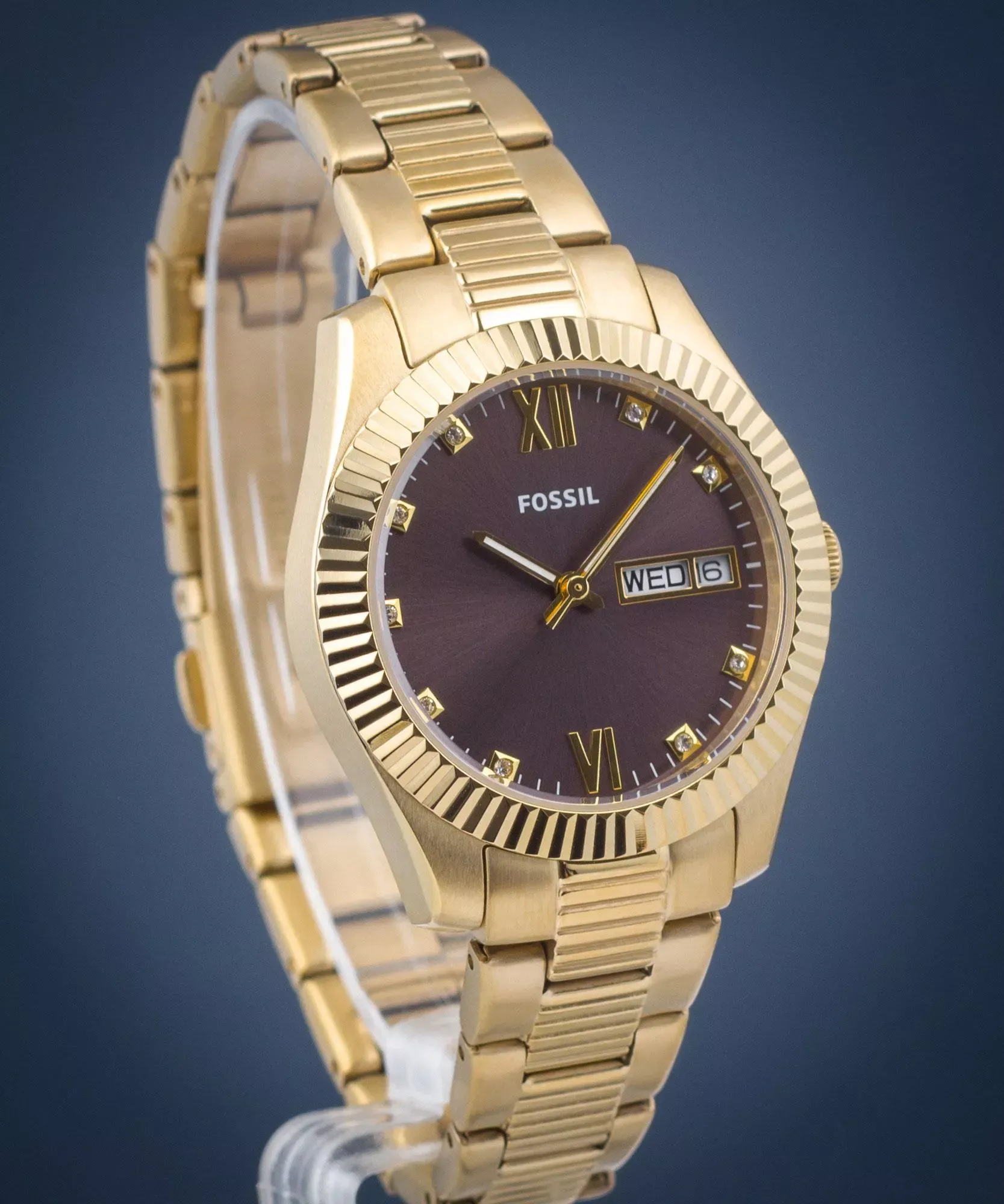 Fossil - Montre Femme Scarlette Day-Date Acier Inoxydable ES5206 6