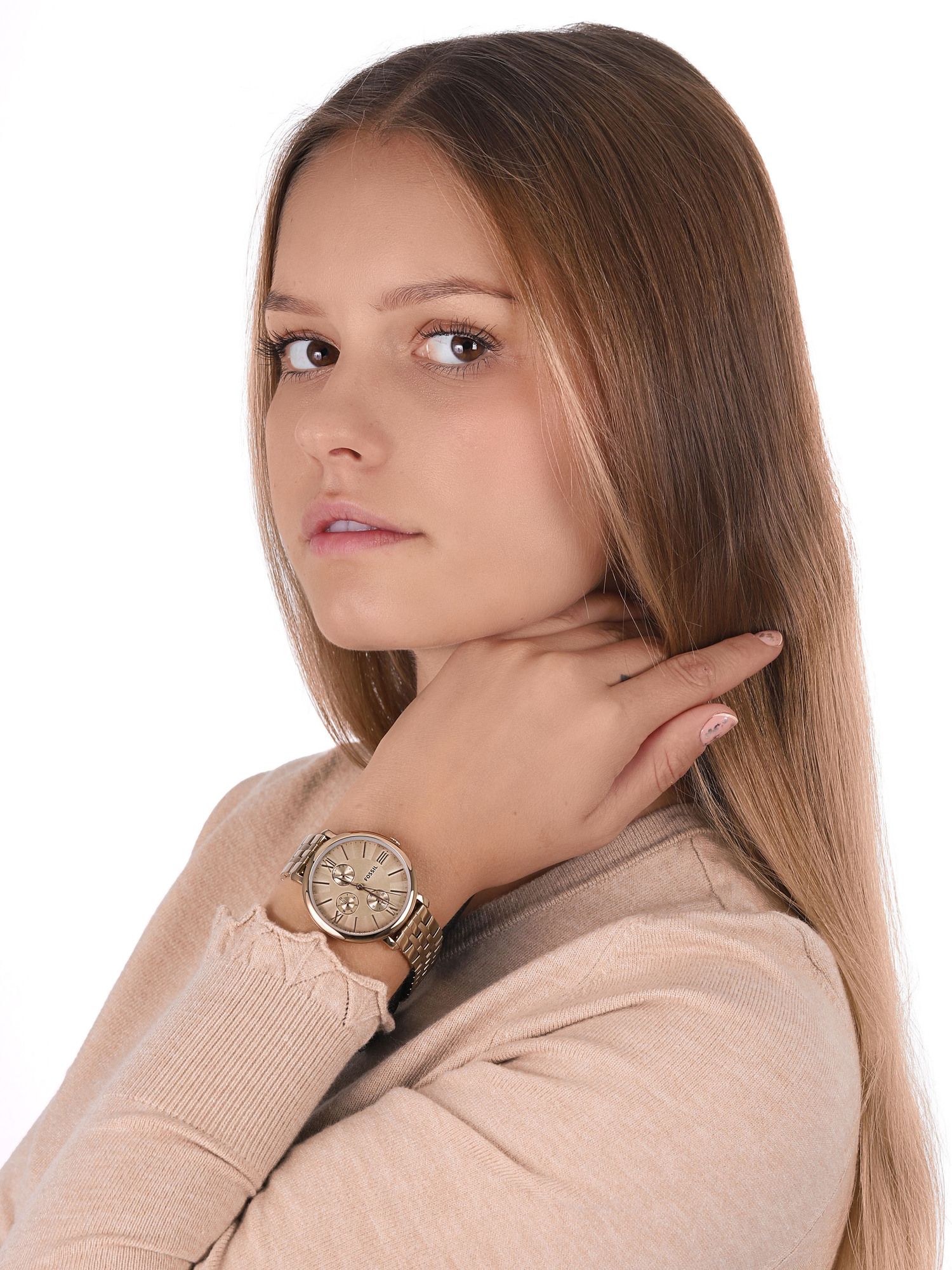 Fossil - Montre Femme Jacqueline Acier Inoxydable Or Rose ES5119 4