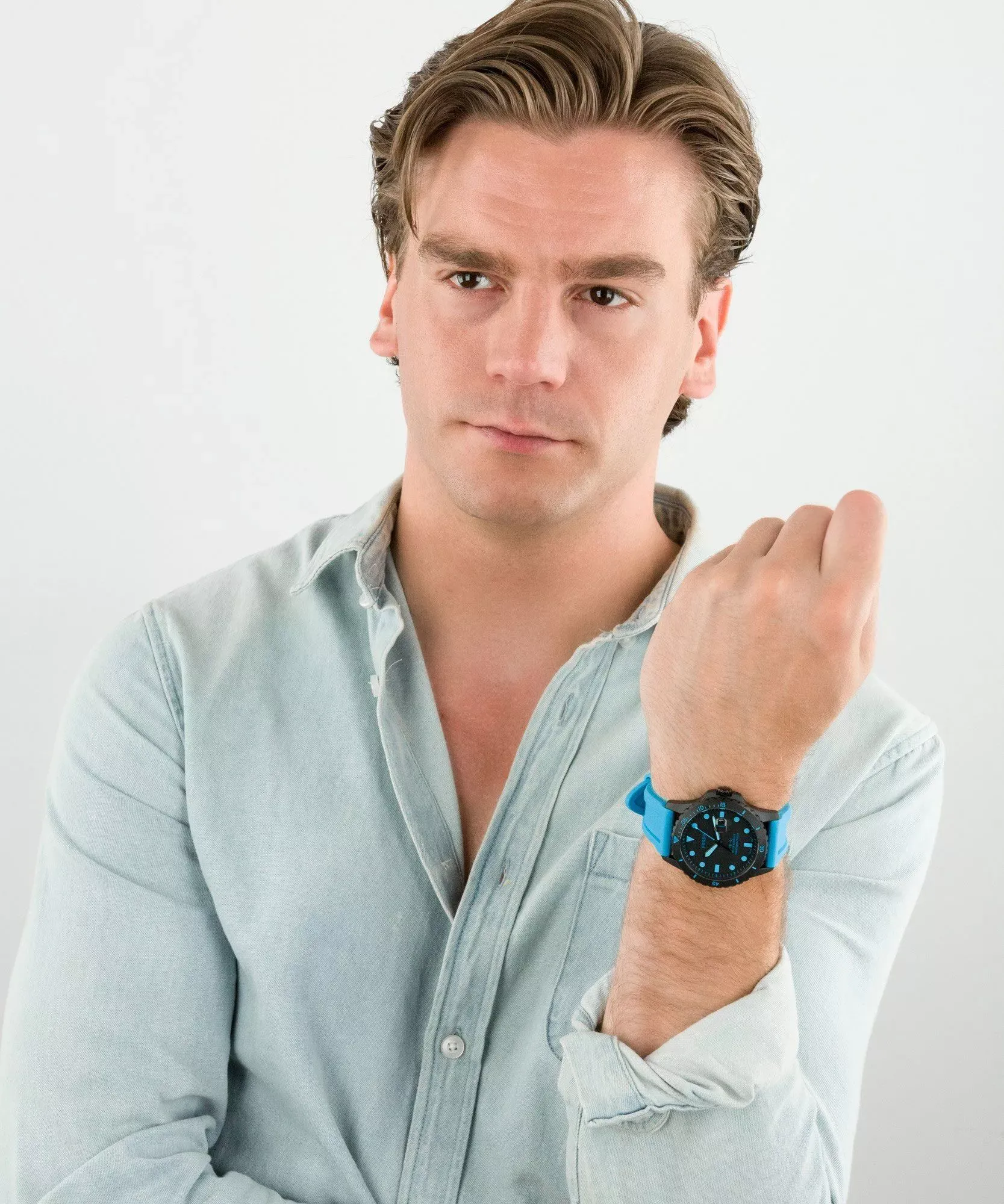 Fossil - Montre Homme Analogique Silicone Bleu FS5682 4