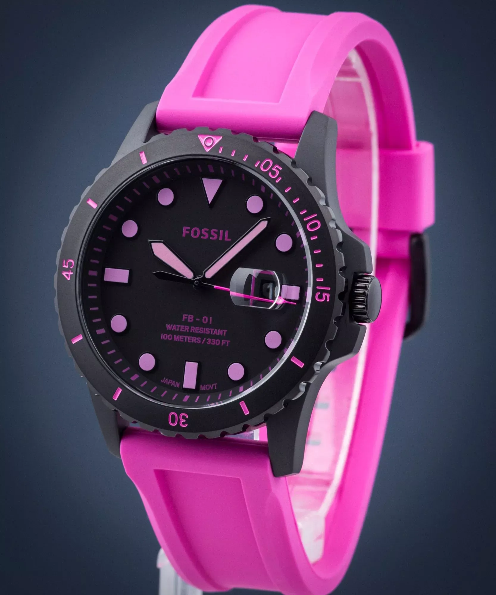 Fossil - Montre Homme Analogique Silicone Rose FS5685 7