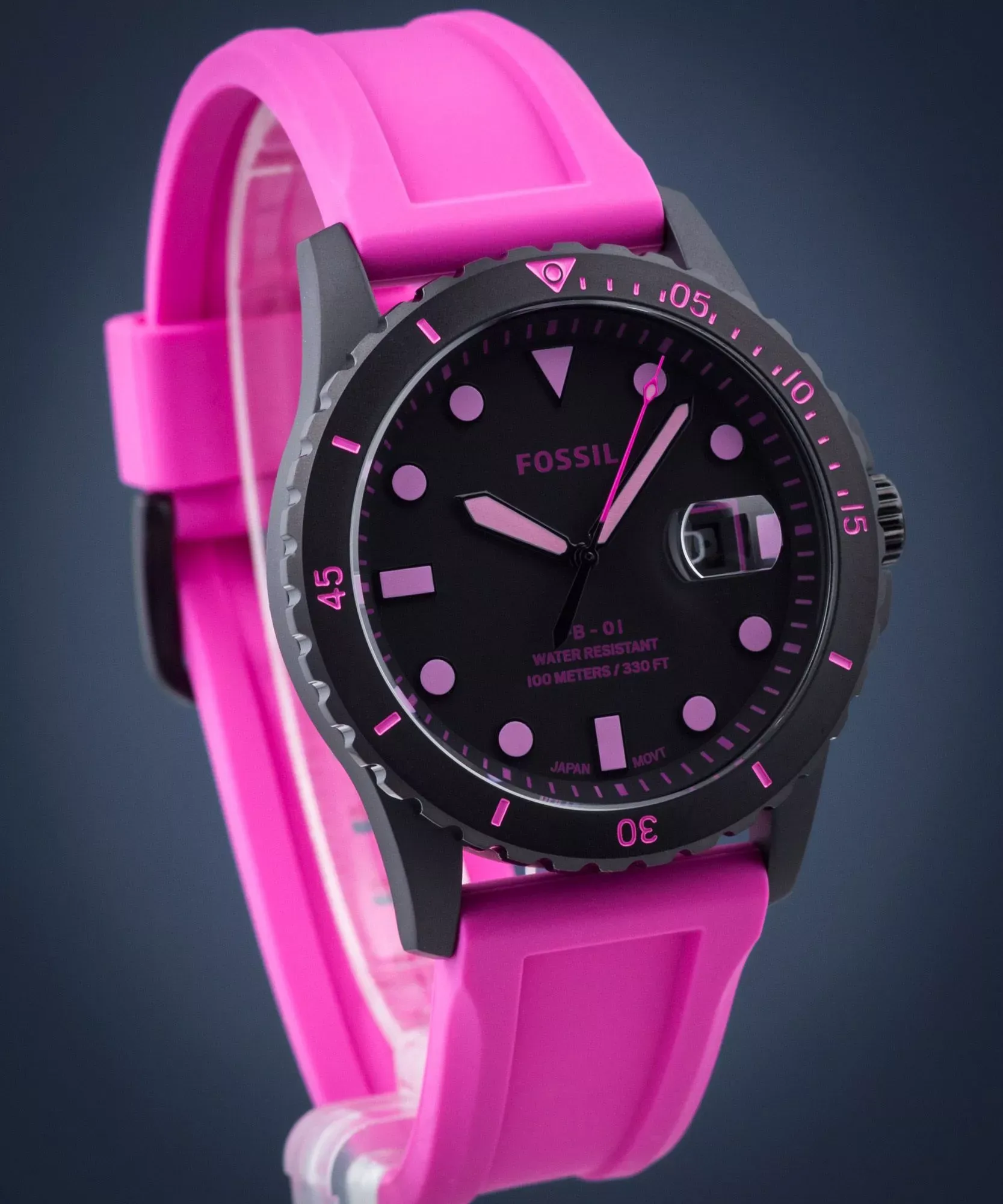 Fossil - Montre Homme Analogique Silicone Rose FS5685 6