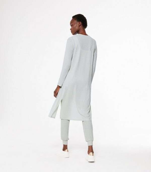 NewLook Mint Green Ribbed Long Lounge Robe Drest