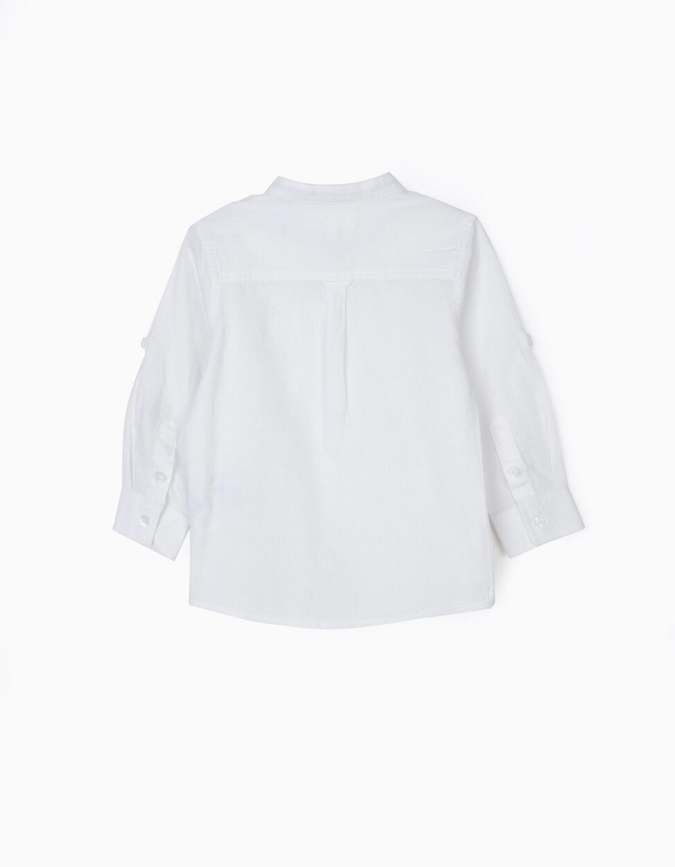 Zippy - shirt with mao collar for baby boys, white 2
