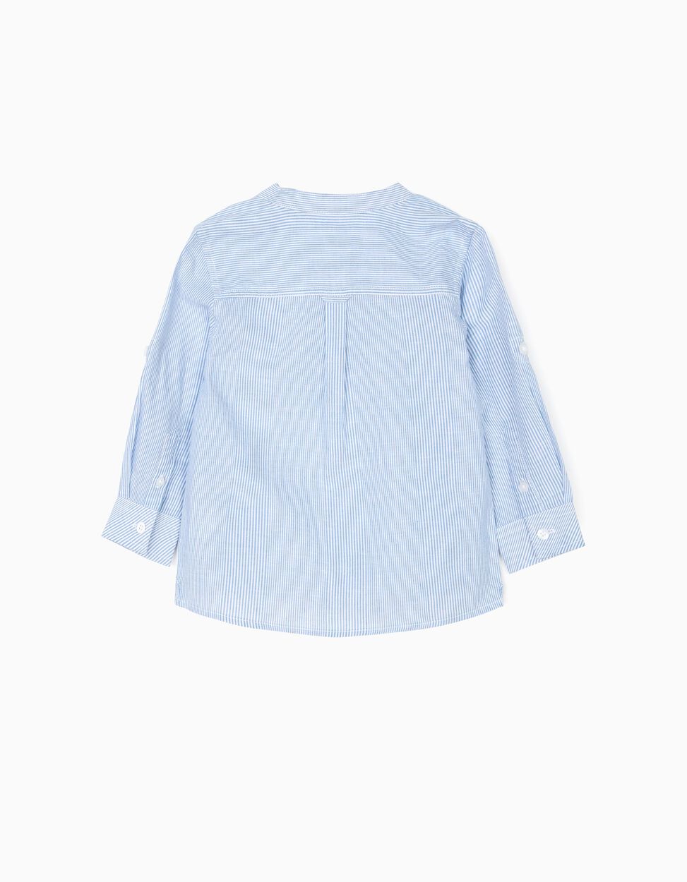 Zippy - shirt with mao collar for baby boys, blue 2
