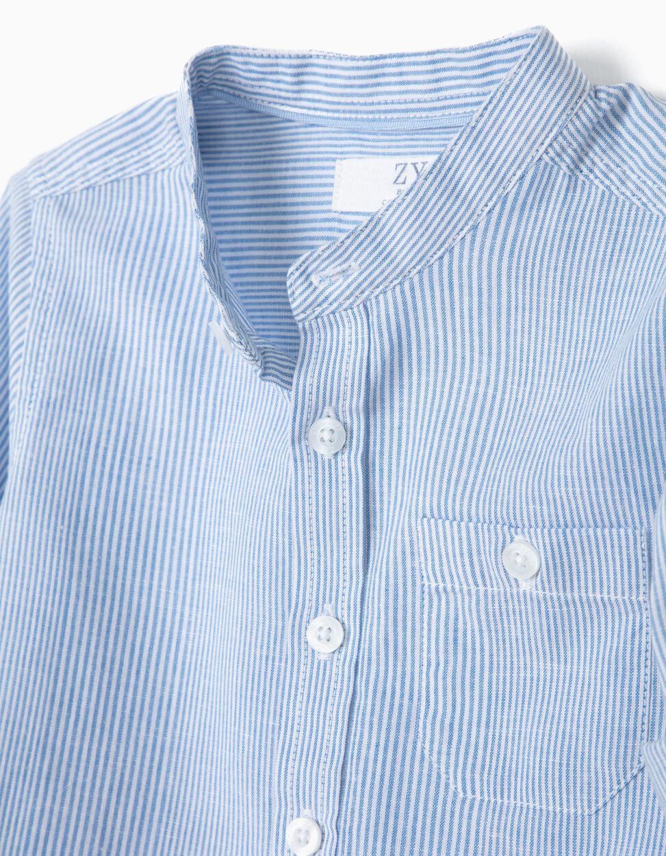 Zippy - shirt with mao collar for baby boys, blue 4