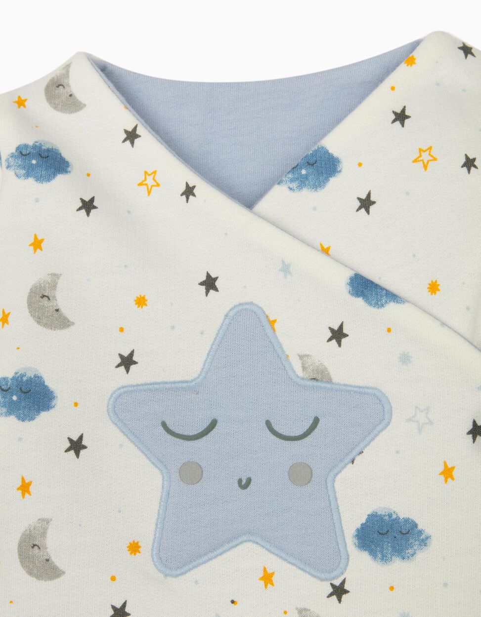 ZIPPY - REVERSIBLE JACKET FOR NEWBORN BABY BOYS, WHITE/BLUE 3