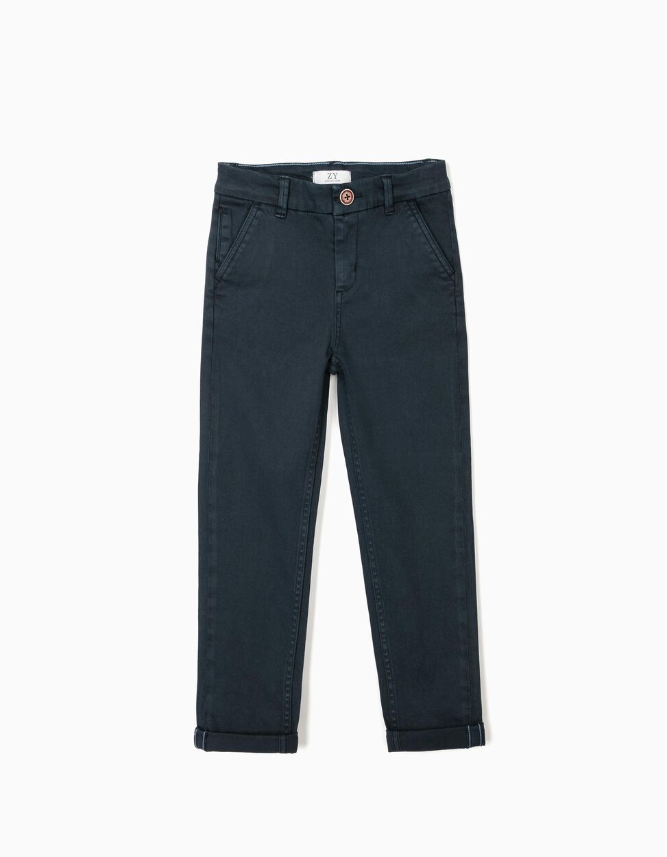 ZIPPY - CHINOS FOR BOYS, DARK BLUE
