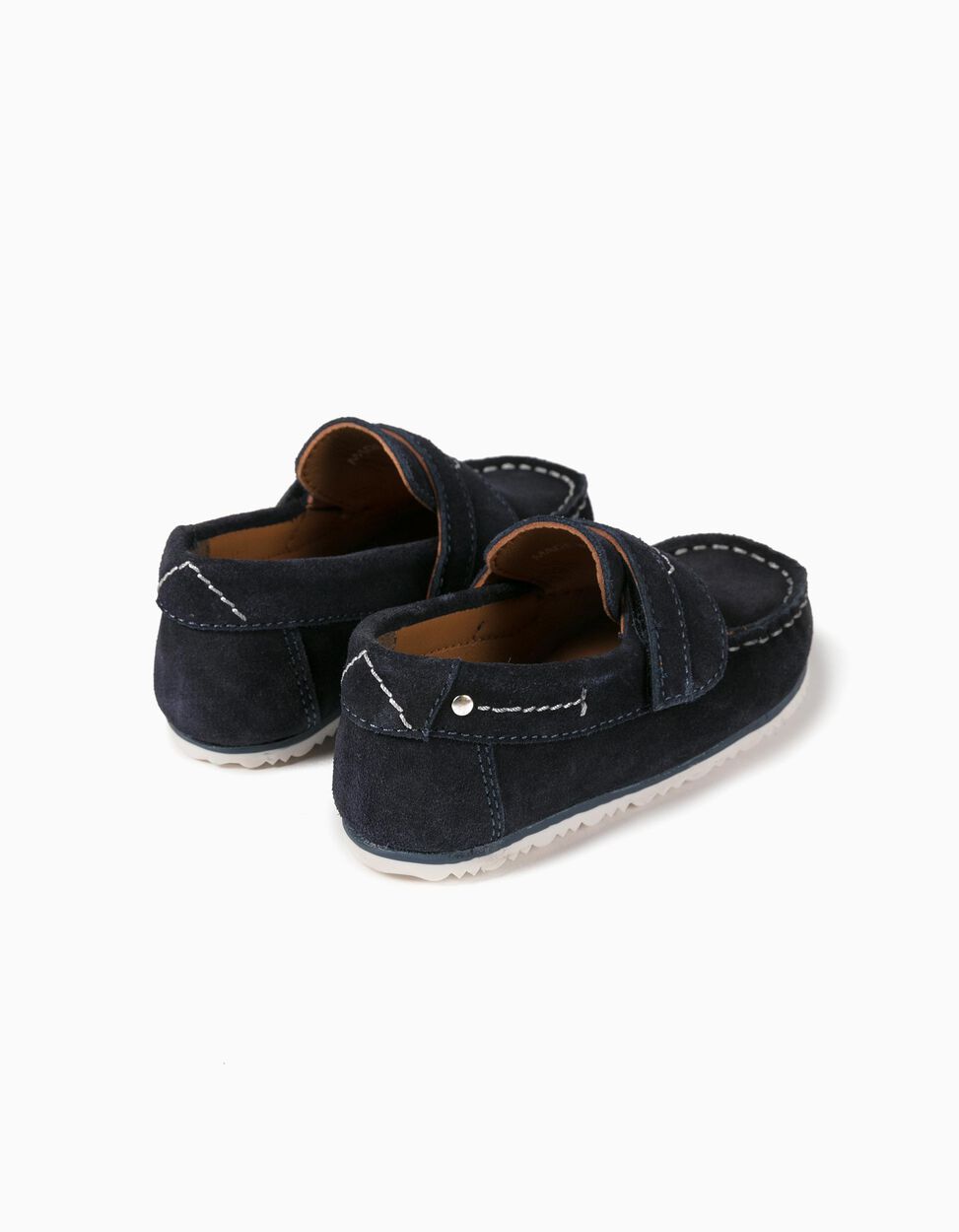 ZIPPY - SUEDE SHOES FOR BABY BOYS, DARK BLUE 4