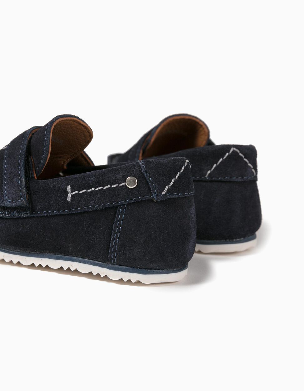 ZIPPY - SUEDE SHOES FOR BABY BOYS, DARK BLUE 5