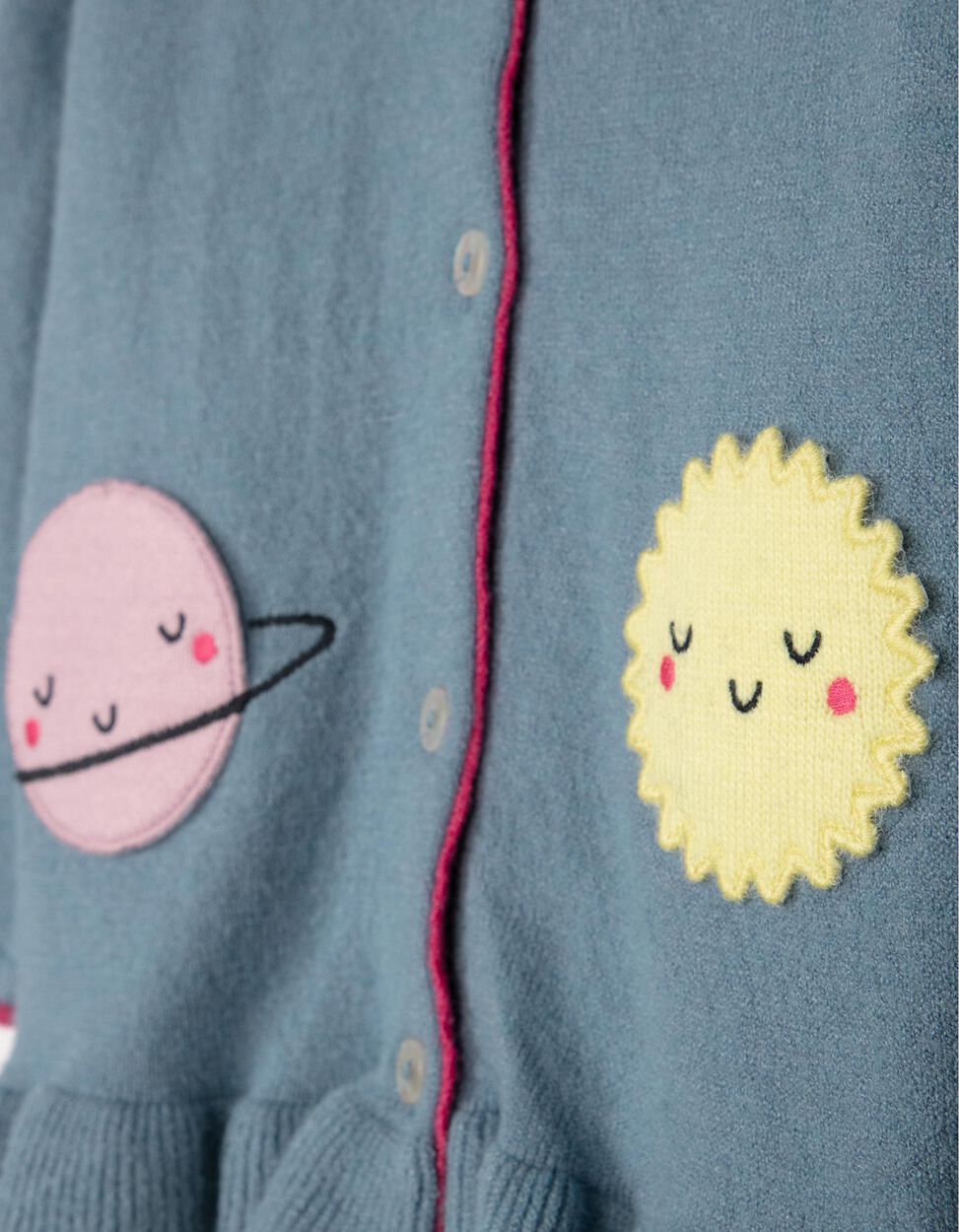 ZIPPY - CARDIGAN FOR BABY GIRLS, 'SATURN &amp; SUN', BLUE 4
