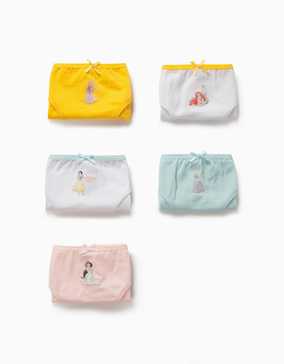ZIPPY - 5 BRIEFS FOR GIRLS 'DISNEY PRINCESSES', MULTICOLOURED