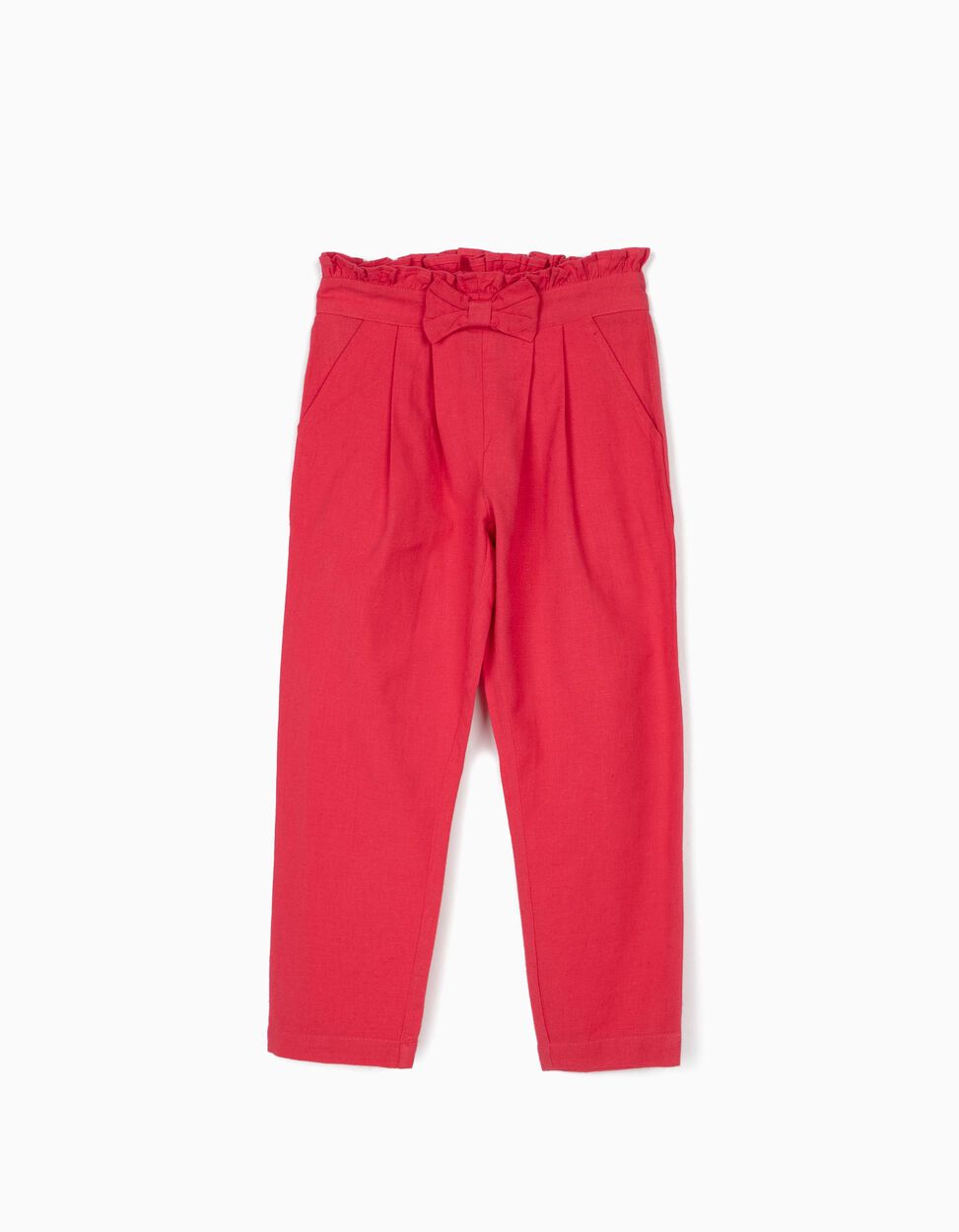 ZIPPY - TROUSERS IN LINEN FOR GIRLS, PINK