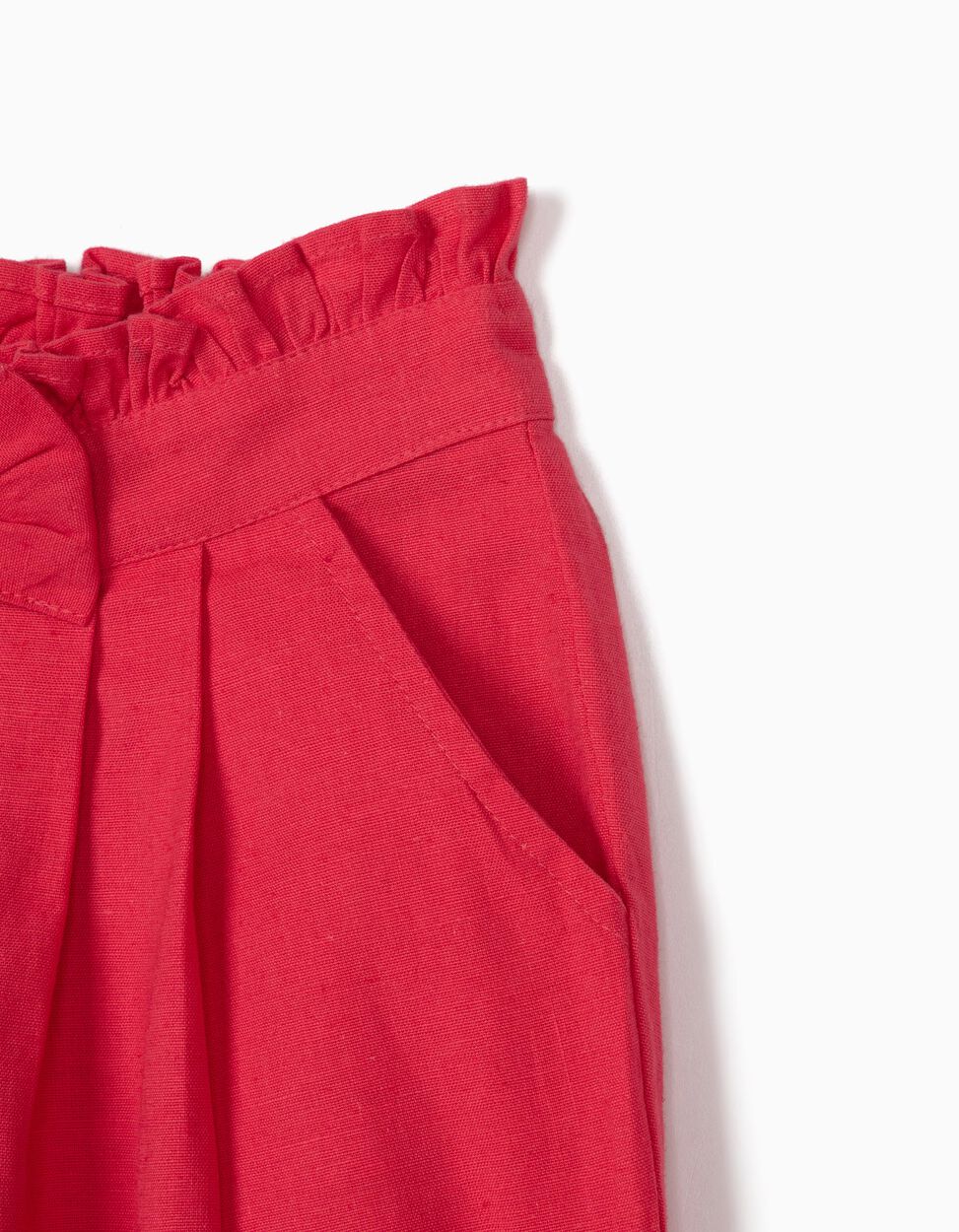 ZIPPY - TROUSERS IN LINEN FOR GIRLS, PINK 4