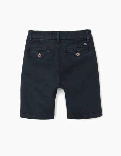 ZIPPY - CHINO SHORTS FOR BOYS, DARK BLUE 2