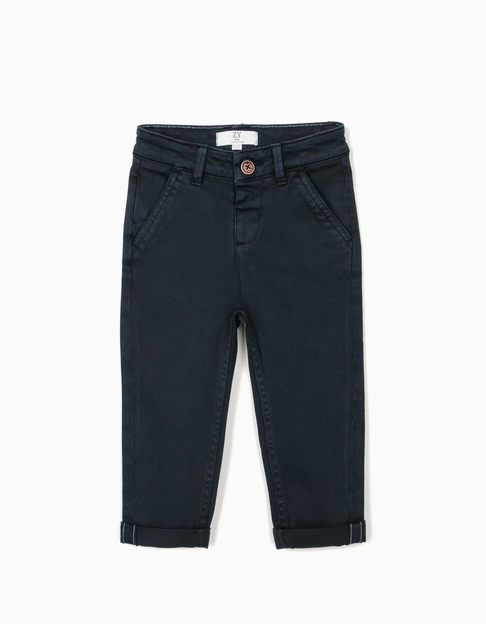 ZIPPY - CHINOS FOR BOYS, DARK BLUE 5