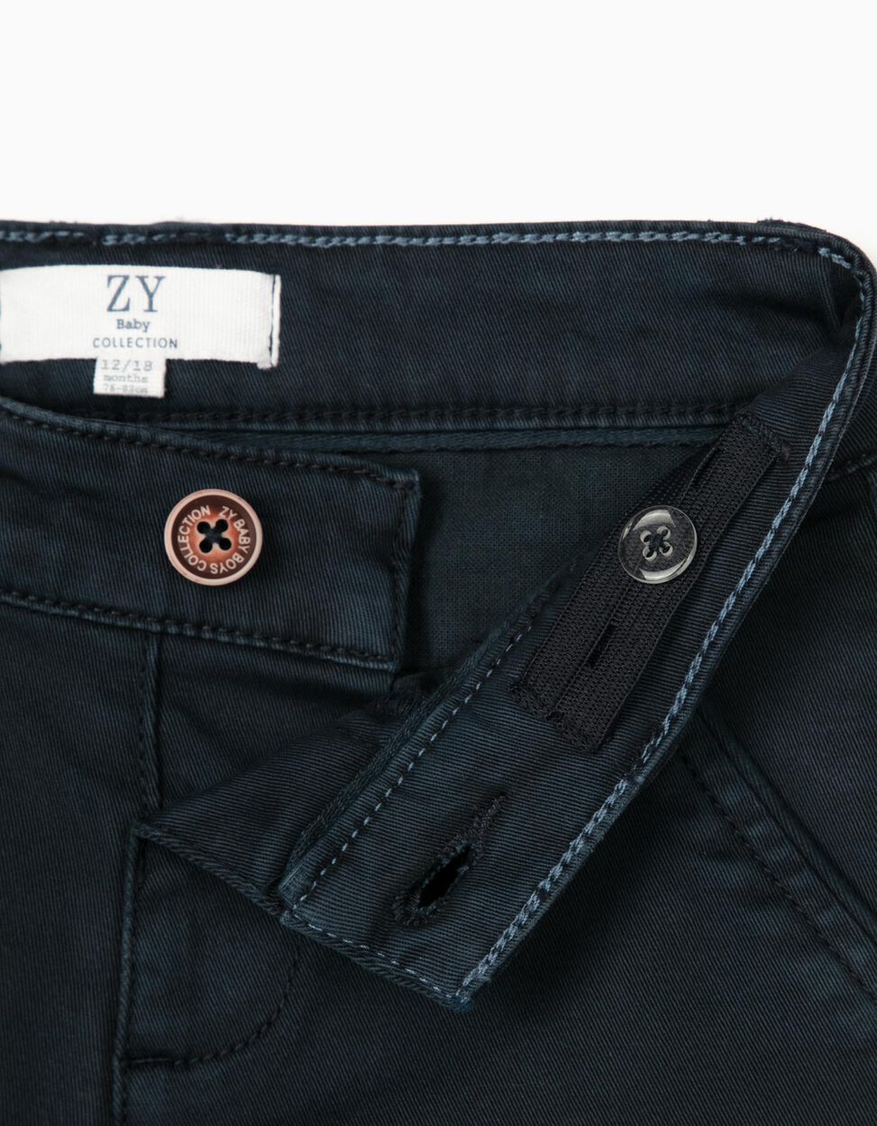 ZIPPY - CHINOS FOR BOYS, DARK BLUE 7