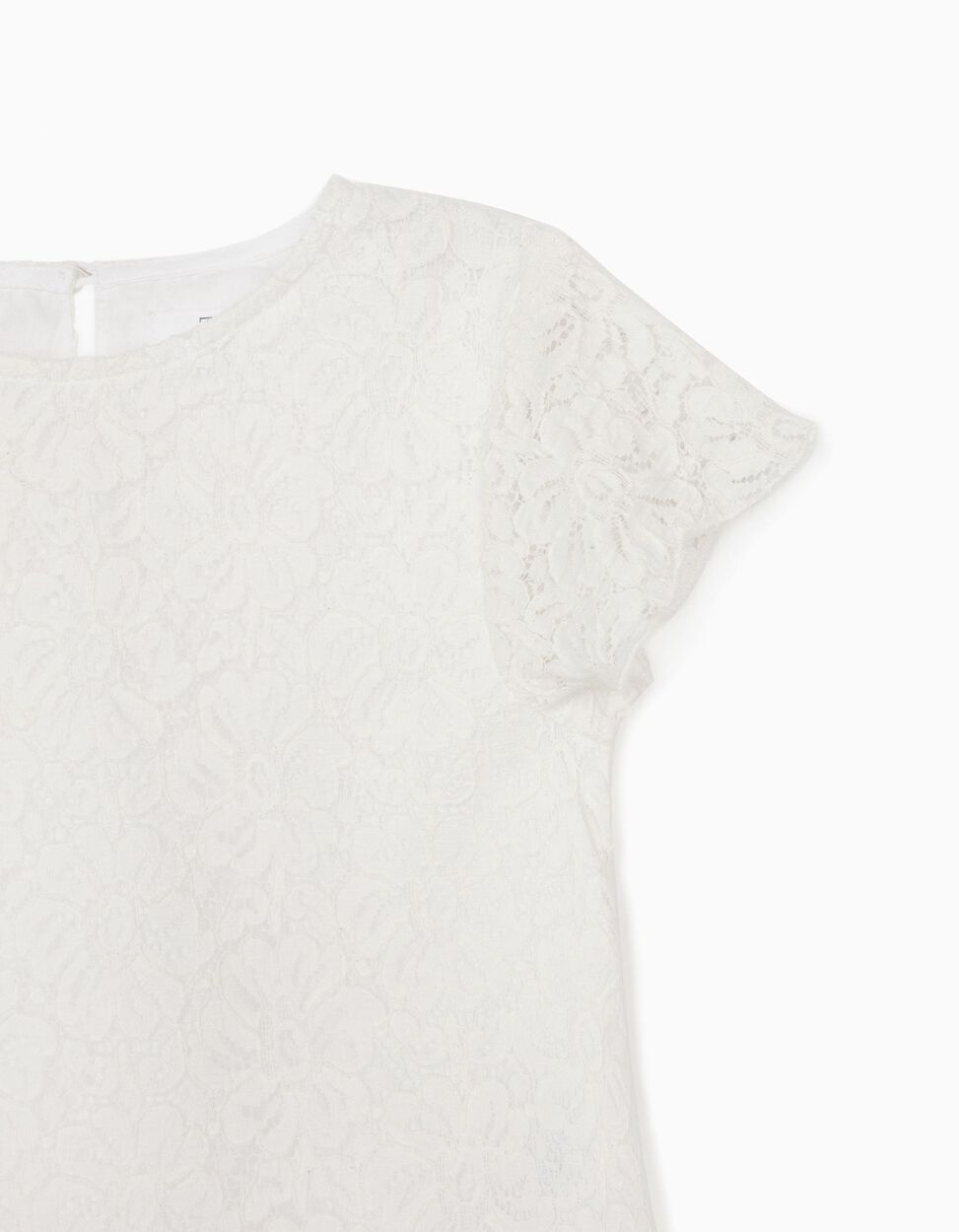 ZIPPY - LACE BLOUSE FOR GIRLS, WHITE 3