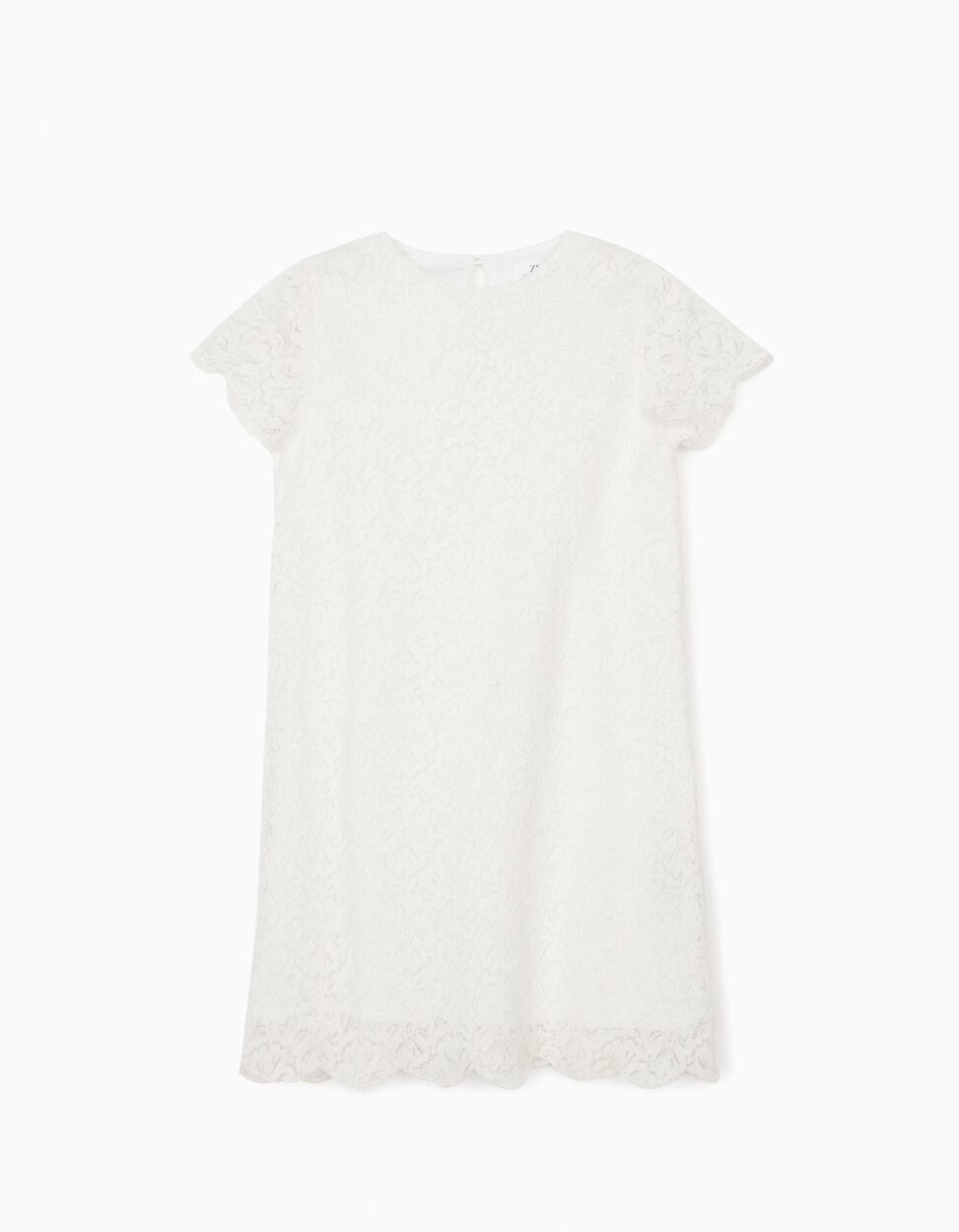 ZIPPY - LACE DRESS FOR GIRLS, WHITE