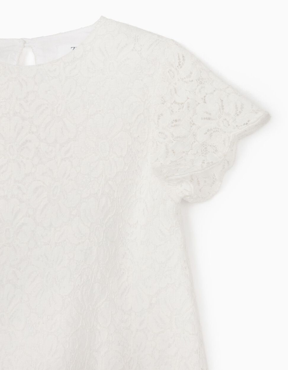 ZIPPY - LACE DRESS FOR GIRLS, WHITE 3