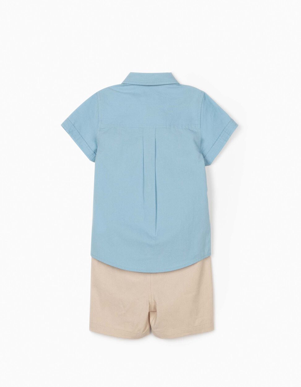 ZIPPY - SHIRT WITH BOW TIE AND SHORTS FOR BABY BOYS, BLUE/BEIGE 2