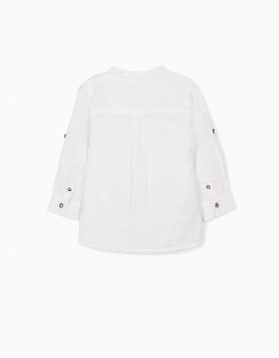 ZIPPY - SHIRT WITH LINEN FOR BABY BOYS, 'STRIPES', WHITE 2