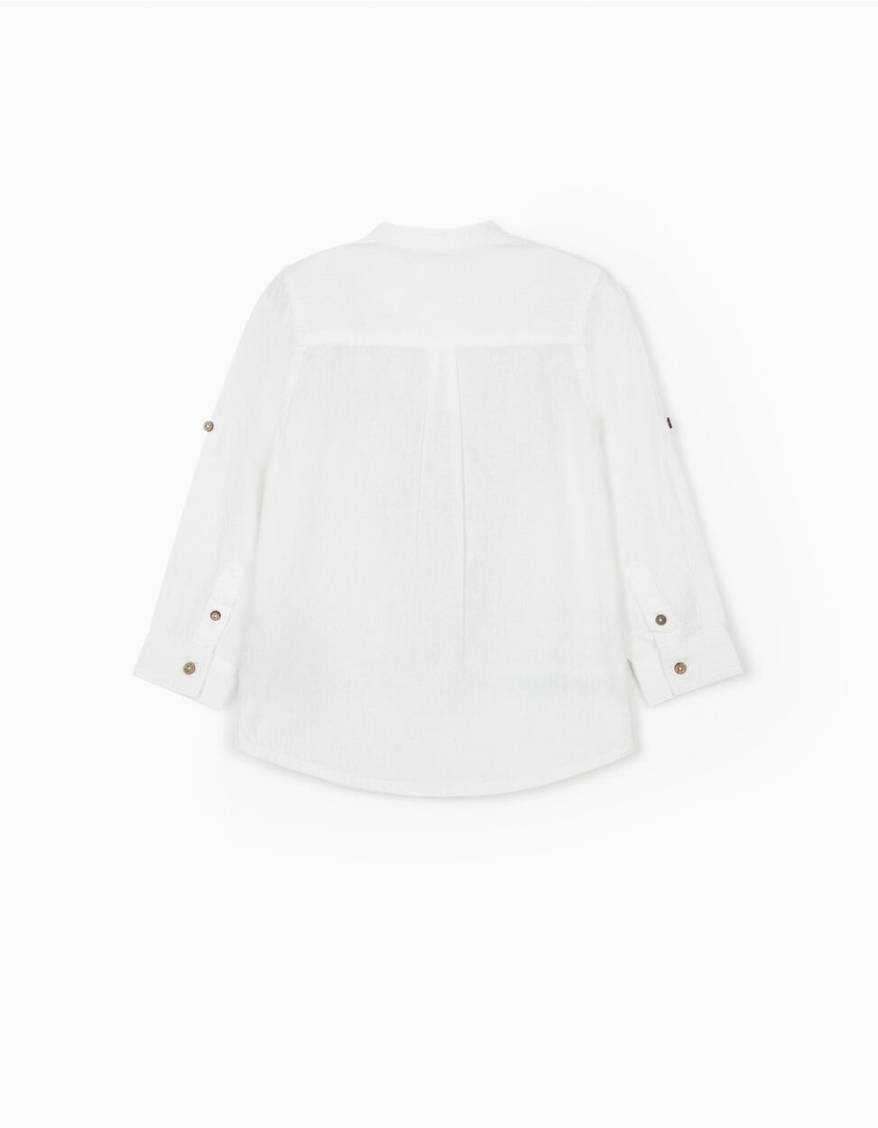 ZIPPY - SHIRT WITH LINEN FOR BOYS, 'STRIPES', WHITE 2