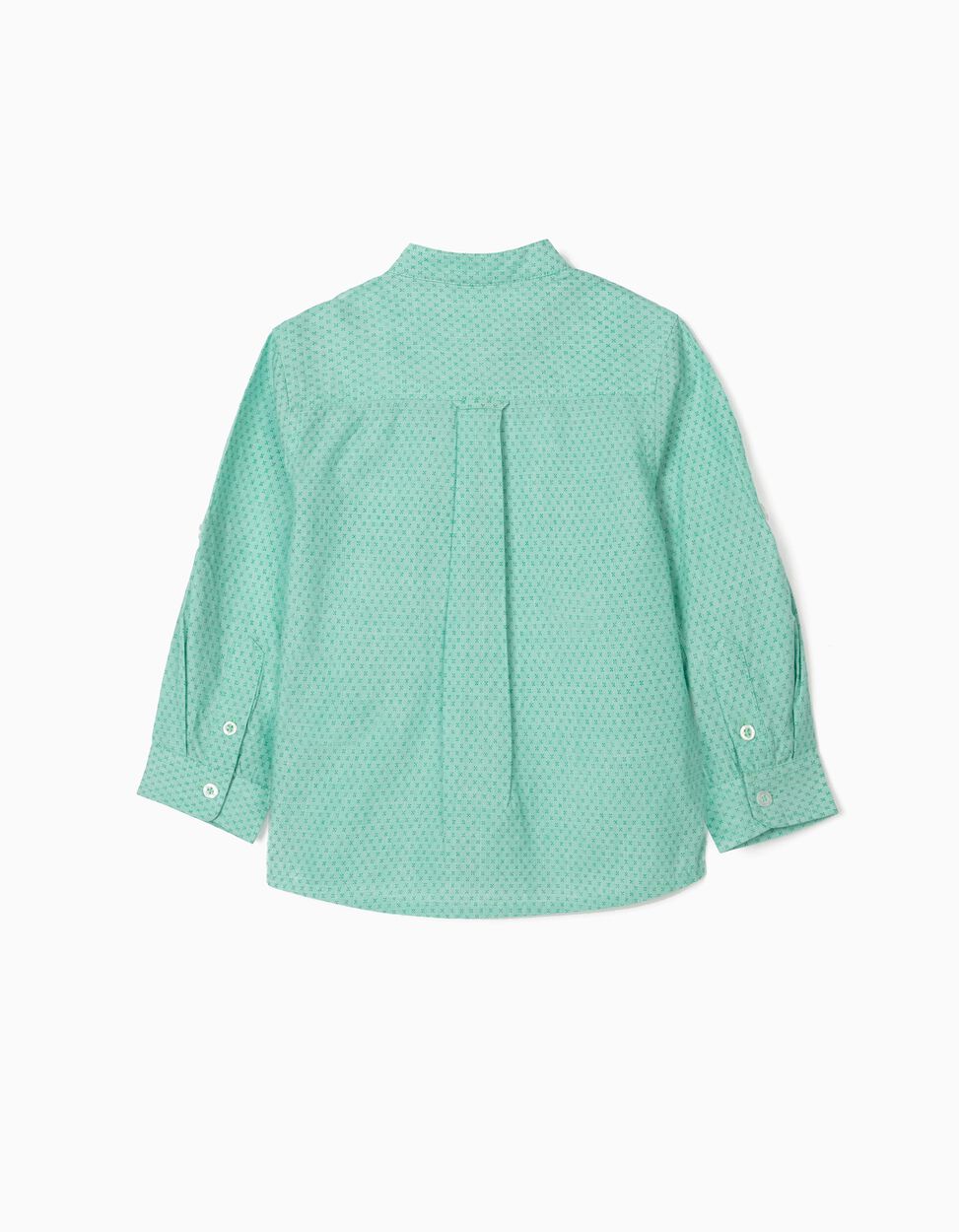 ZIPPY - SHIRT WITH MANDARIN COLLAR FOR BABY BOYS, GREEN 2