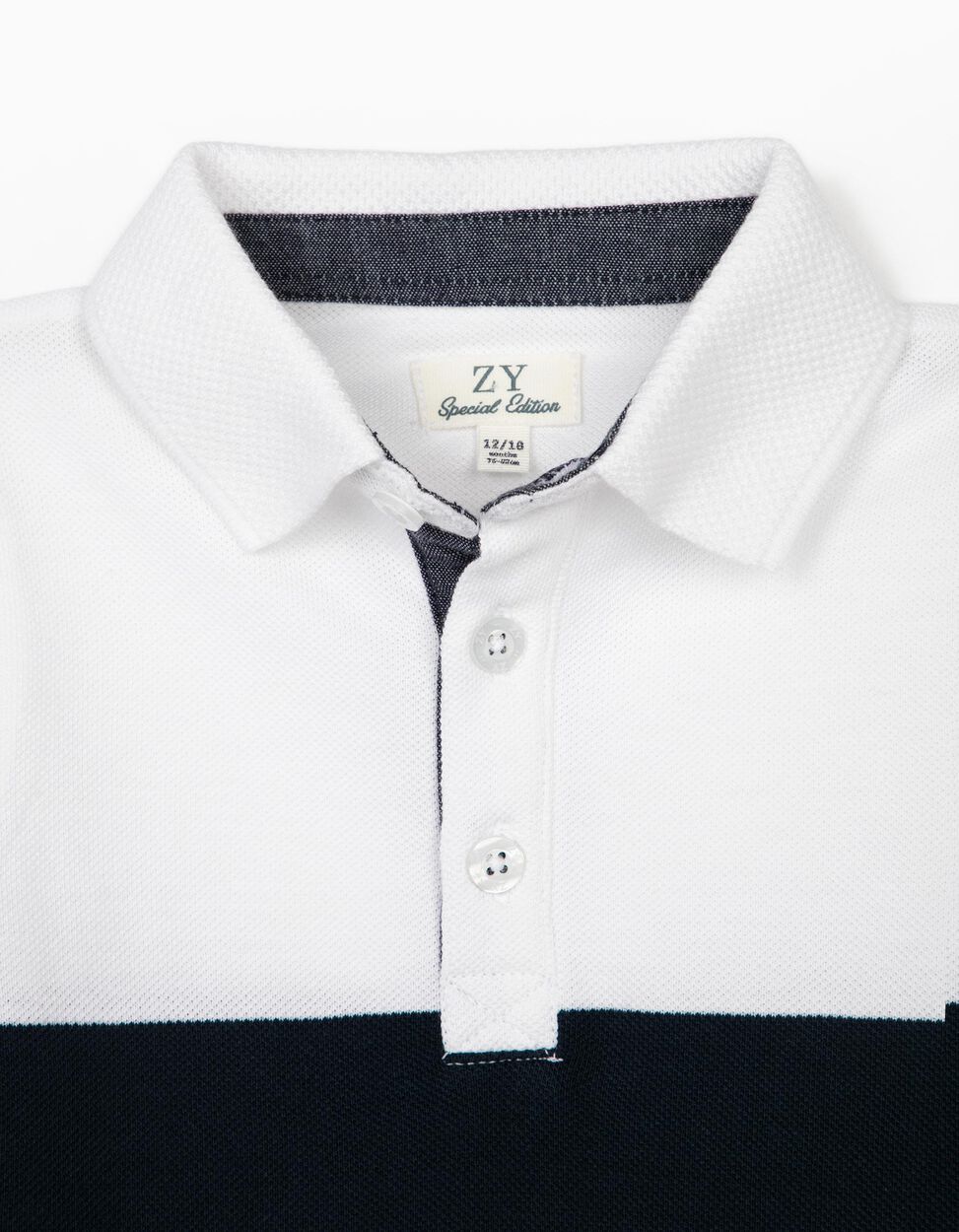 ZIPPY - SHORT SLEEVE POLO SHIRT FOR BABY BOYS, WHITE/BLUE/CORAL 4
