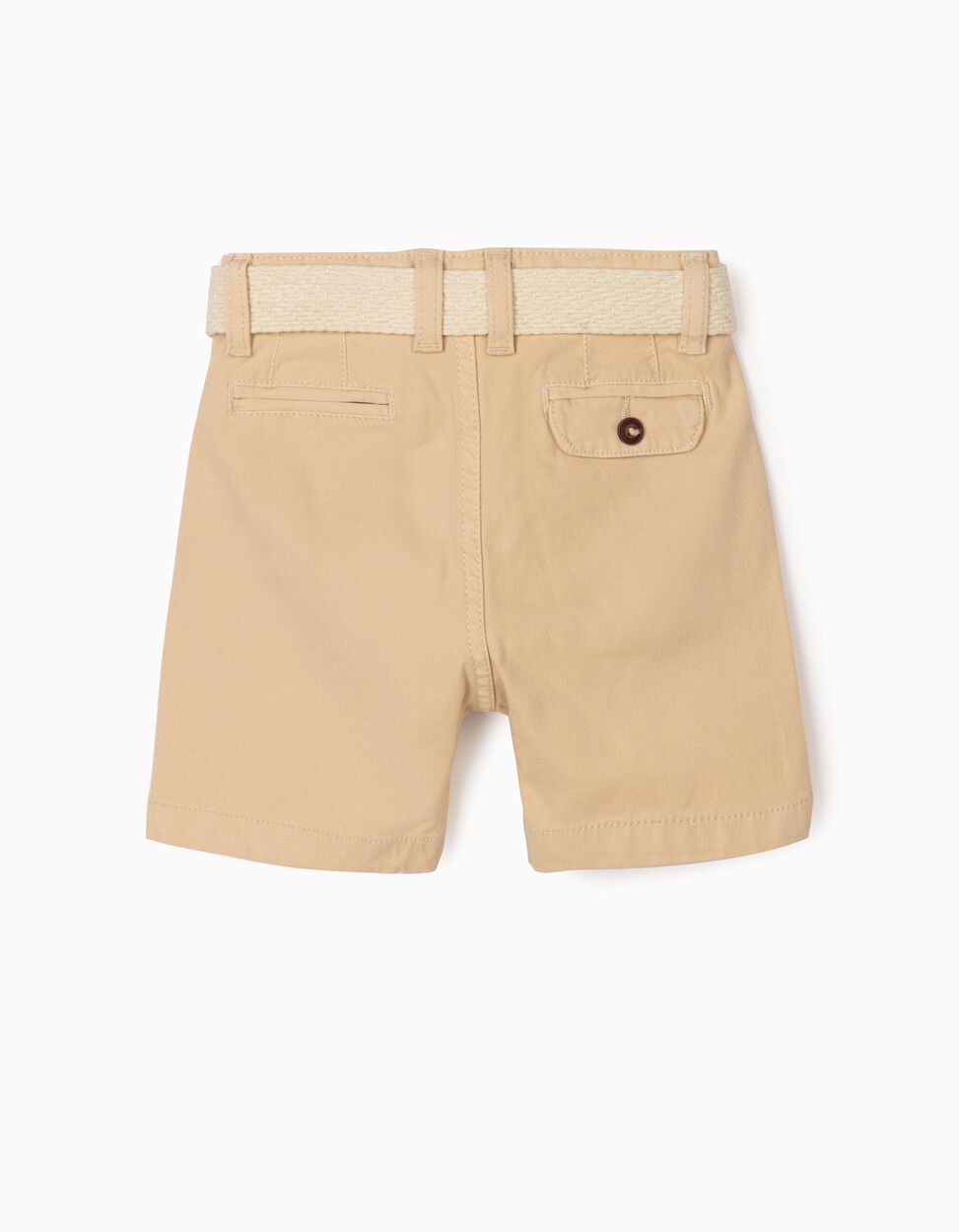 ZIPPY - SHORTS WITH BELT FOR BABY BOYS, BEIGE 2