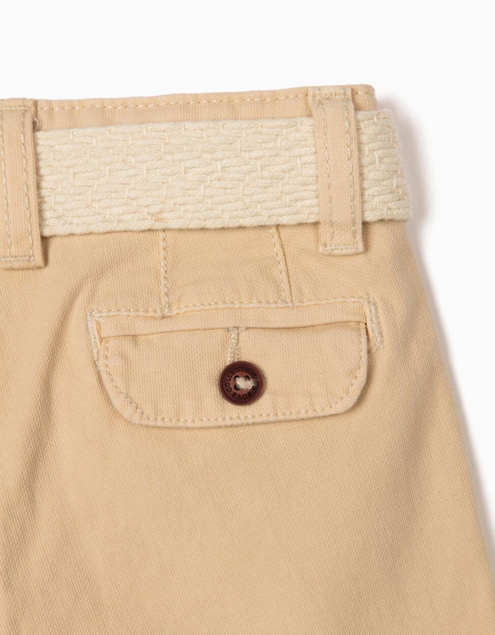 ZIPPY - SHORTS WITH BELT FOR BABY BOYS, BEIGE 4