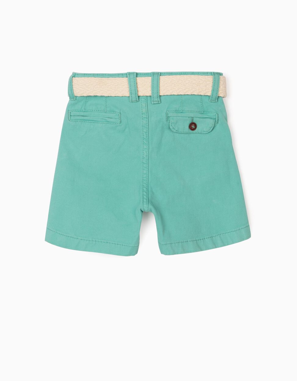 ZIPPY - SHORTS WITH BELT FOR BABY BOYS, GREEN 2