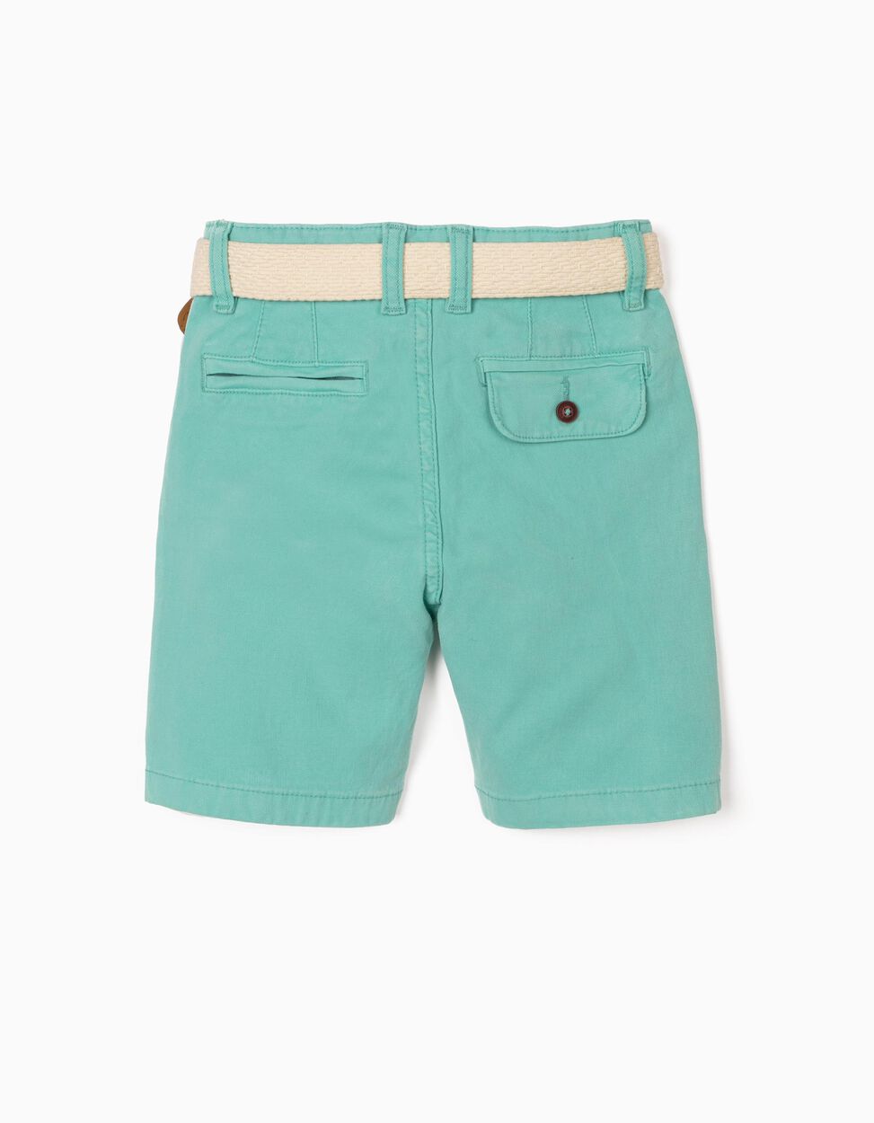 ZIPPY - SHORTS WITH BELT FOR BOYS, GREEN 2